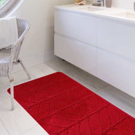 Komplet łazienkowy Monti GLD 255 czerwony z wycięciem pod WC antypoślizgowy