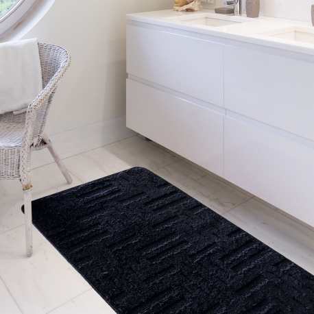 Komplet łazienkowy Monti GLD 256 czarny z wycięciem pod WC antypoślizgowy